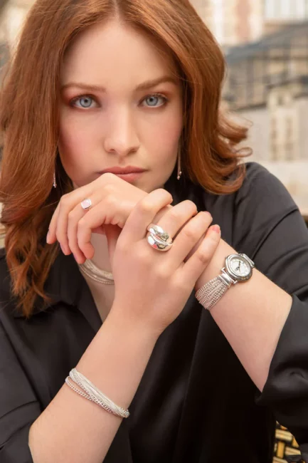 Bague Double Jonc Clio Blue