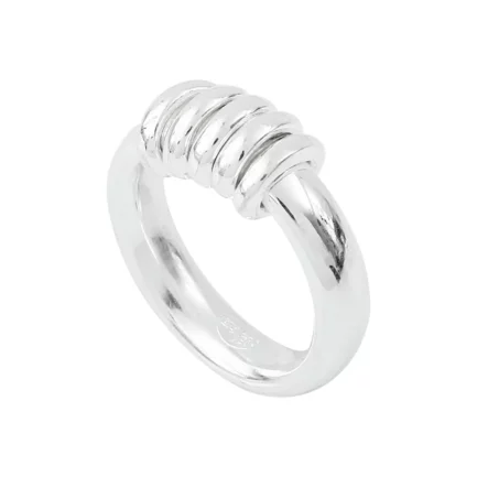 Bague Sabbia & Lucido Argent Clio Blue