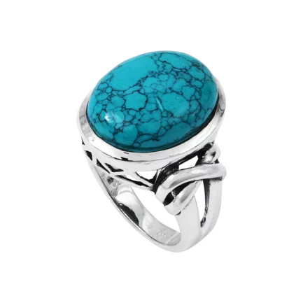 Chevalière Zuni Clio Blue Turquoise