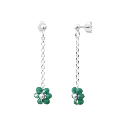 Boucles D'Oreilles Lily Clio Blue Emeraude