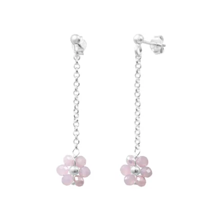 Boucles D'Oreilles Lily Clio Blue Rose