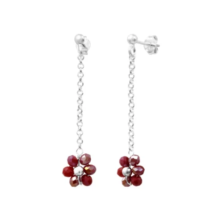 Boucles D'Oreilles Lily Clio Blue Rubis