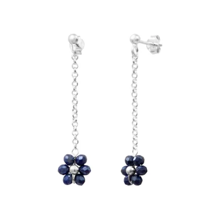 Boucles D'Oreilles Lily Clio Blue Saphir
