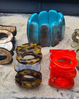 Bracelets fantaisie élastiques en résine (plusieurs modèles)