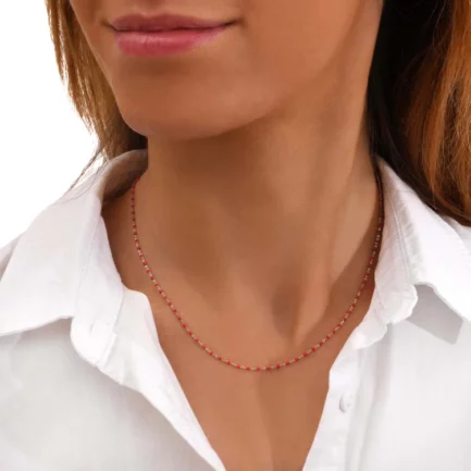 Collier Mimi Argent Clio Blue rouge