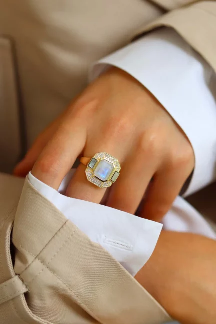 Bague Célestine Pierre de lune Lambertine
