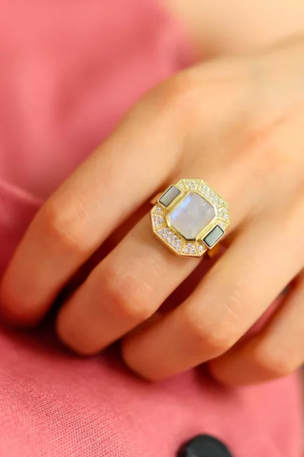 Bague Célestine Pierre de lune Lambertine