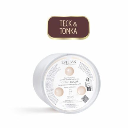 ICONIC COLOR Recharge pour bougie parfumée 400g Teck & Tonka
