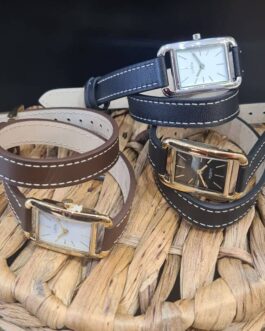 Montre Maison Laval noir / chocolat