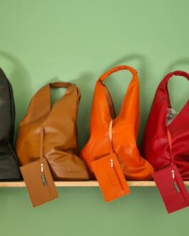 Sac & trousse en cuir de vachette