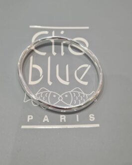 Bracelet jonc rond en argent Clio Blue
